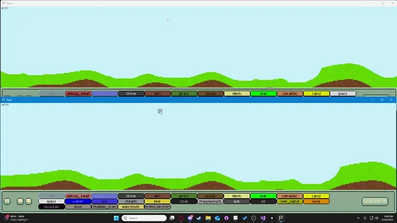 gif of two clients running the game